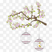 紫色花枝