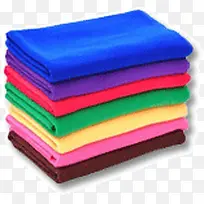 彩色纤维毛巾