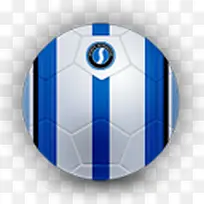 蓝白条足球PNG图标