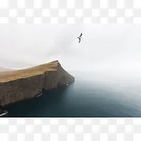 海面七五岩石海鸥高清合成