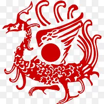 神兽红色动物印章