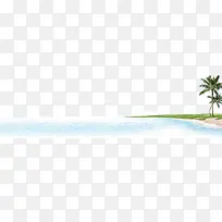 浪漫海边美景海水椰树沙滩
