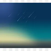 夜空下的流星雨海报背景