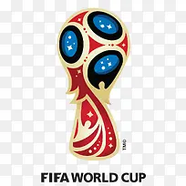 插画手绘足球世界杯奖杯