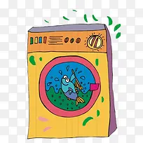 彩色的洗衣机
