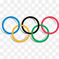 手绘五环奥运会标志