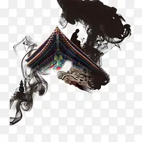 云烟缥缈的古建筑