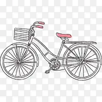 线条自行车装饰图案