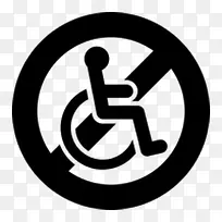 禁止残疾人行走标志