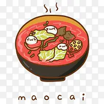 可爱颜文字食物冒菜