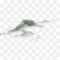 水墨画云山