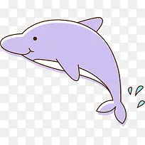 卡通紫色海豚