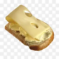 面包上卷起的奶酪