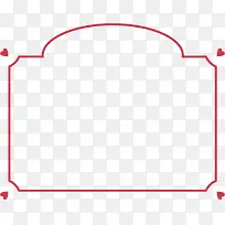 矢量手绘红色边框