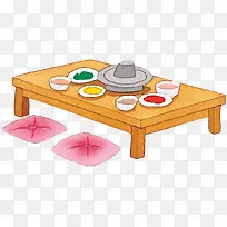 手绘韩式餐桌坐垫