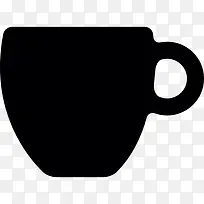 黑咖啡杯图标
