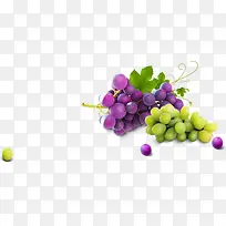 紫色和绿色葡萄素材