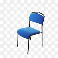 蓝色手绘铁丝靠背椅