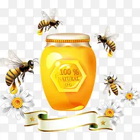 蜂蜜罐子免抠素材