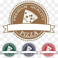 矢量披萨标签