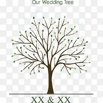 婚礼树矢量图