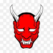 面部扭曲的红色恶魔