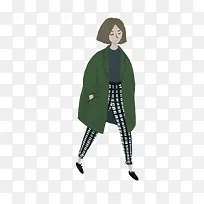 绿色衣服的少女