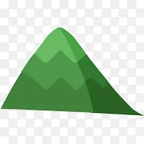 三色绿渐变的山峰