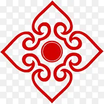中国蒙古族花纹元素剪纸