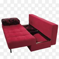 红色多功能沙发
