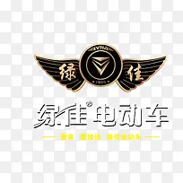 绿佳电动车矢量标志