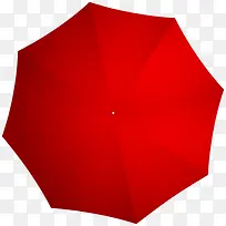 俯瞰红色雨伞