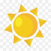 黄色卡通太阳元素