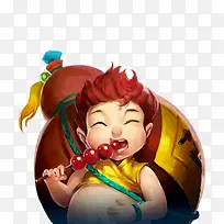 吃冰糖葫芦的小孩子