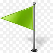 绿色的三角旗图标