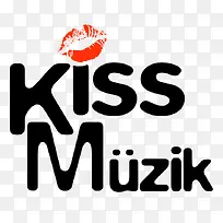 英文kiss大红唇