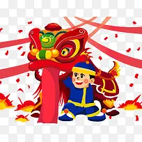 传统春节风俗插画
