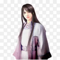 古风长发美男人物立绘