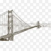 手绘跨海大桥