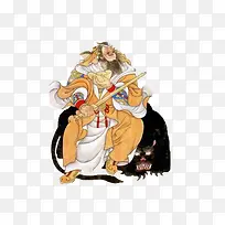 绘画赵公明素材图片