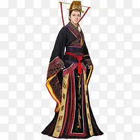 儒雅帝王古风手绘