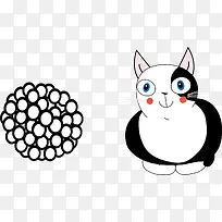 手绘卡通猫咪