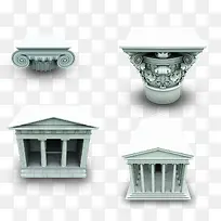 希腊柱式建筑PNG图标