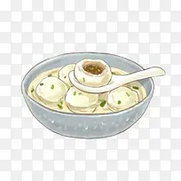 撒尿牛丸手绘画素材图片