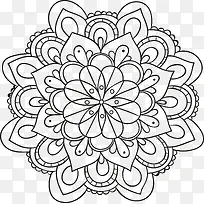 曼陀罗对称花纹
