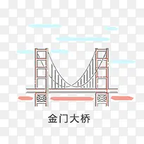 金门大桥插画
