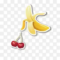 香蕉与樱桃的组合