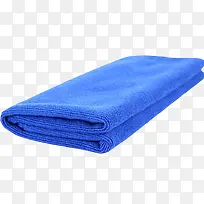 蓝色加绒毛巾