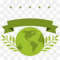 绿色地球世界地球日矢量素材
