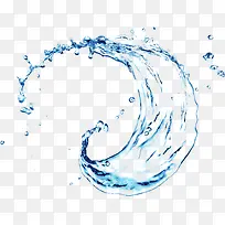 蓝色纯净水水波漩涡